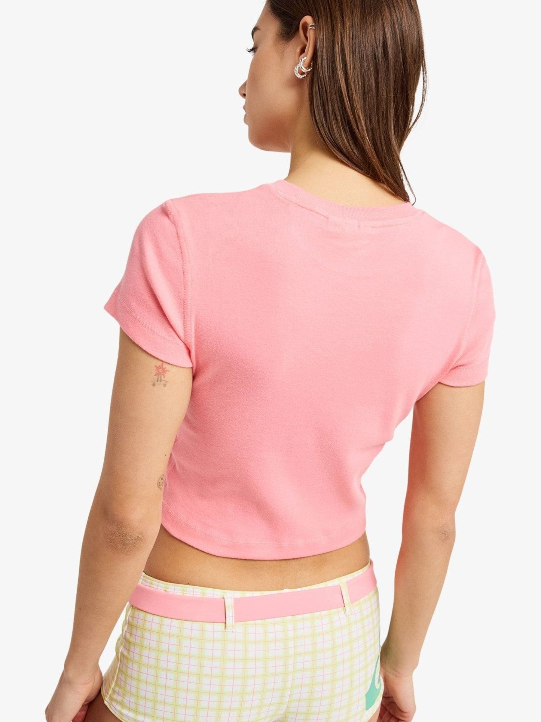 Buy Roxy Pink Sea You later Graphic Logo Baby Tee T-Shirt from