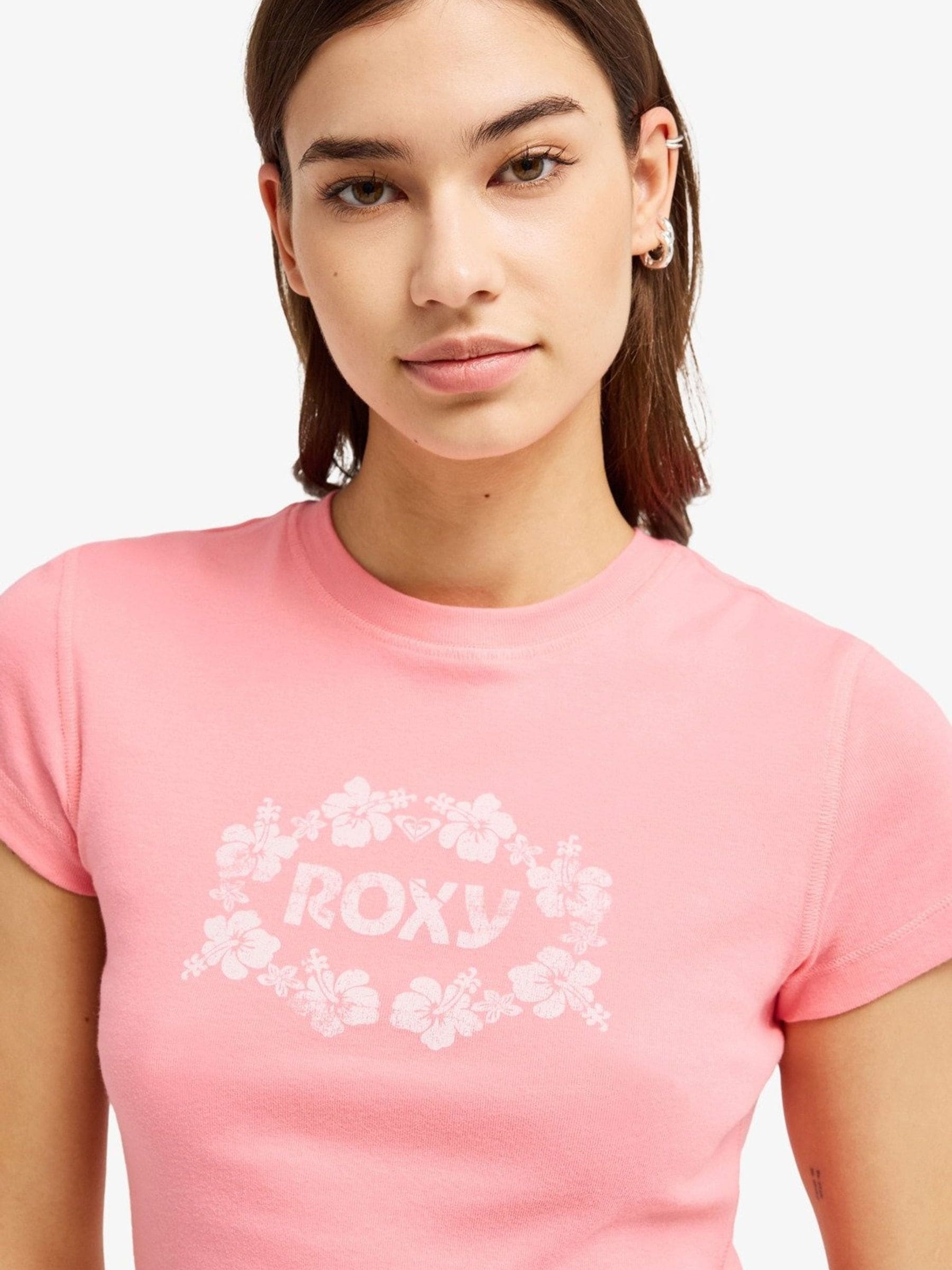 Buy Roxy Pink Sea You later Graphic Logo Baby Tee T-Shirt from