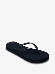 Schwarz - Roxy Viva Higher Wedge Logo Flip Flops - Bild 6 von 6