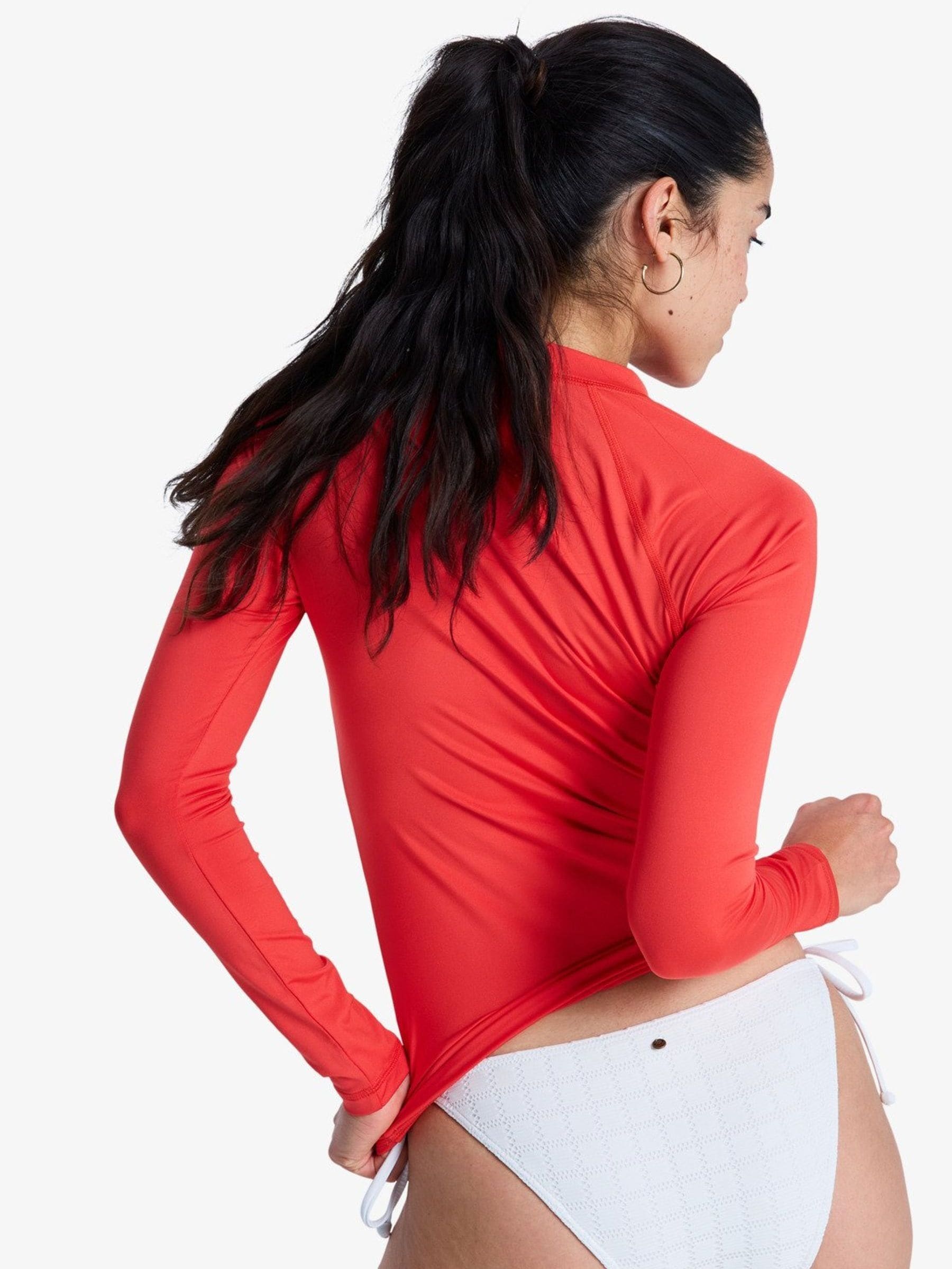 Buy Roxy Red Whole Hearted Long Sleeve Logo Rash Vest from Next USA