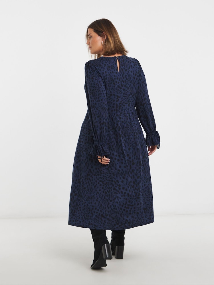 Simply Be Blue Supersoft Midi Dress - Image 2 of 4 Simply Be Blue Supersoft Midi Dress - Image 2 of 4