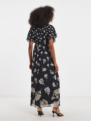 Joanna Hope Shirred Sleeve Black Maxi Dress - Bild 2 von 4