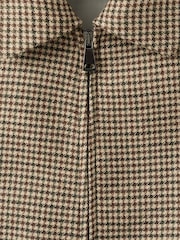 Mango Brown Check Collar Zip Jacket - Image 5 of 5