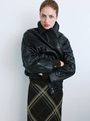 Mango Black Checked Maxi Skirt - Image 4 of 6