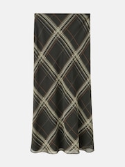 Mango Black Checked Maxi Skirt - Image 5 of 6