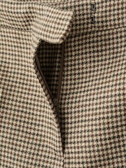 Mango Brown Check Smart Straight Leg Trousers - Image 6 of 6