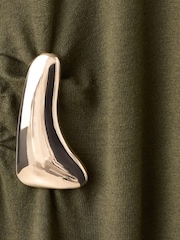 Mango Green Knitted Gold Hardwear Detail Maxi Dress - Image 12 of 12