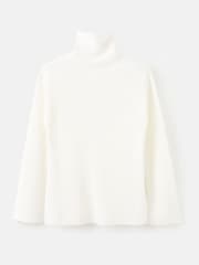 Mango White Flute Sleeve Roll Neck Jumper - Image 4 of 5