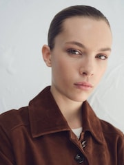 Mango Red Suede Short Button Through Jacket - Image 2 of 6