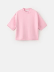 Mango Pink Short Sleeve Round Neck Knitted Jumper - Image 5 of 6