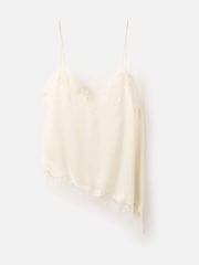Mango Cream Lace Detail Satin Cami Top - Image 4 of 5
