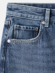 Mango Blue Low Waist Straight Button Jeans - Image 6 of 6