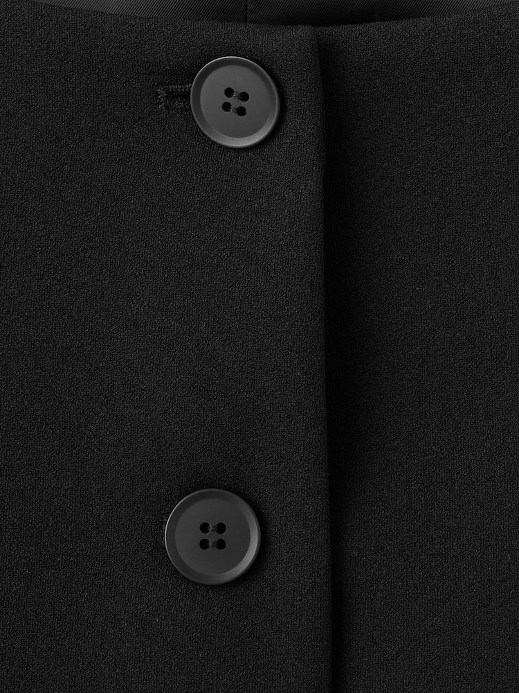 Mango Black Round Neck Waistcoat - Image 2 of 2