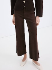 Mango Brown Culotte High Rise Jeans - Image 4 of 6