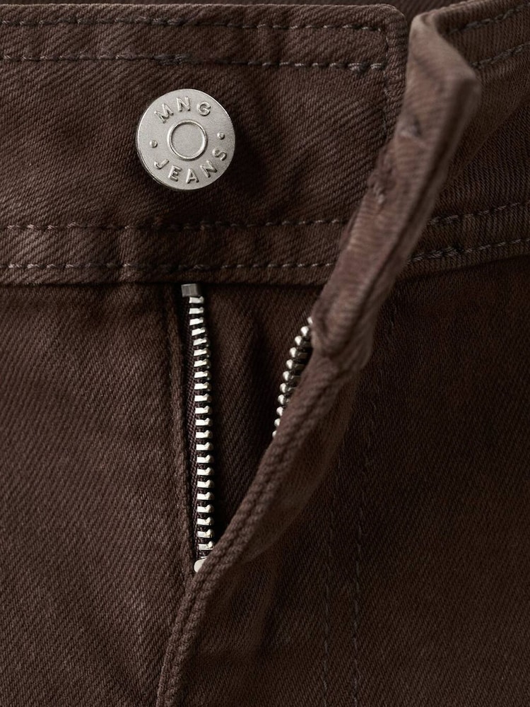 Mango Brown Culotte High Rise Jeans - Image 6 of 6