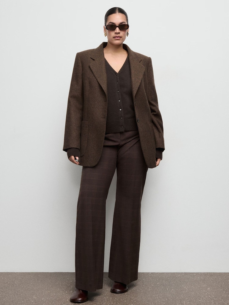 Mango Brown Knitted Contains Wool Cardigan - Image 2 of 2 Mango Brown Knitted Contains Wool Cardigan - Image 2 of 2