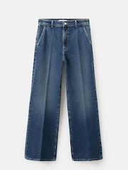 Mango Blue Wide Leg Jeans - Image 4 of 5