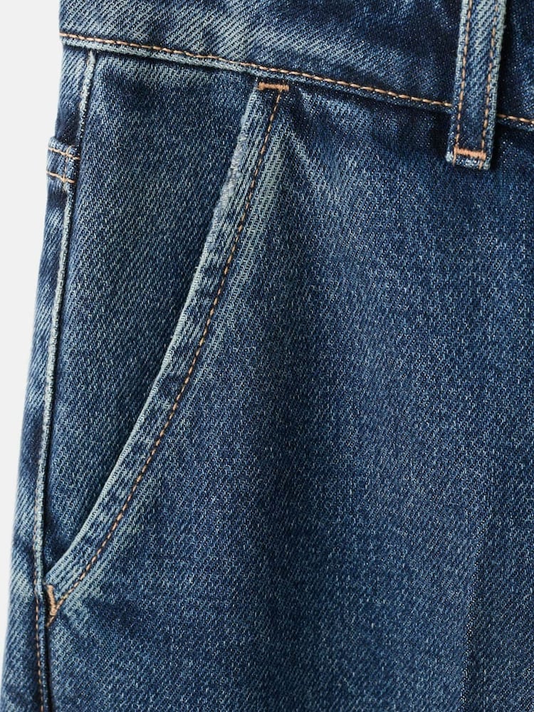 Mango Blue Wide Leg Jeans - Image 5 of 5
