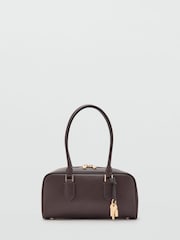 Mango Brown Leather Effect Bowling Bag - Image 2 of 4