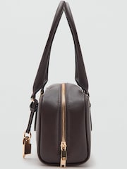 Mango Brown Leather Effect Bowling Bag - Image 3 of 4