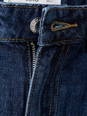 Mango Blue Wide Leg High Waisted Cotton Jeans - Image 5 of 5