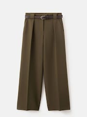 Mango Green Wide Leg Tailored Trousers - Image 4 of 5