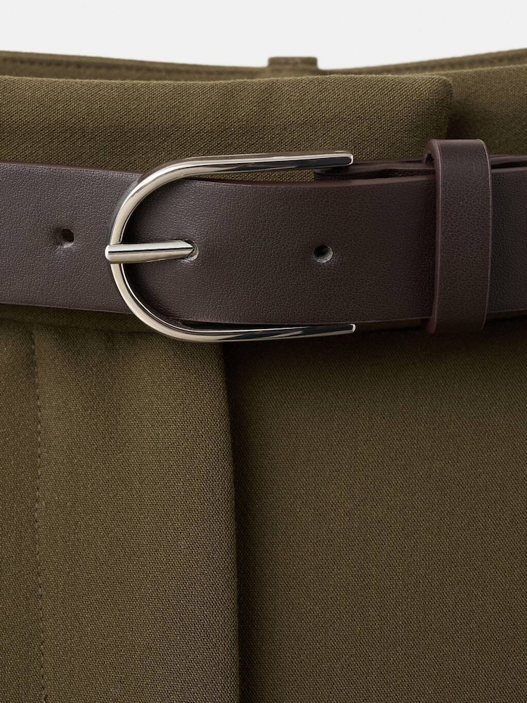 Mango Green Wide Leg Tailored Trousers - Image 5 of 5