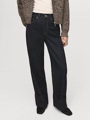 Mango Black Wide Leg Jeans - Image 1 of 6