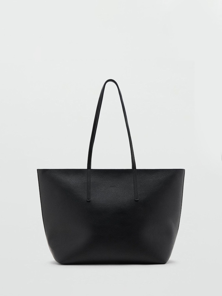 Mango Black Effect Tote Bag - Image 1 of 3 Mango Black Effect Tote Bag - Image 1 of 3