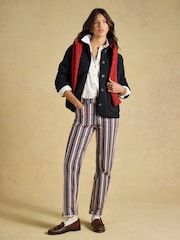 Joules Sadie Navy Button Through Fleece Jacket - Image 6 of 7