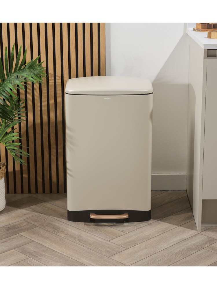 Salter Cream 50L Pedal Bin - Image 1 of 11