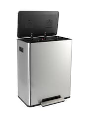 Salter Silver Dual 60L Pedal Bin - Image 8 of 11