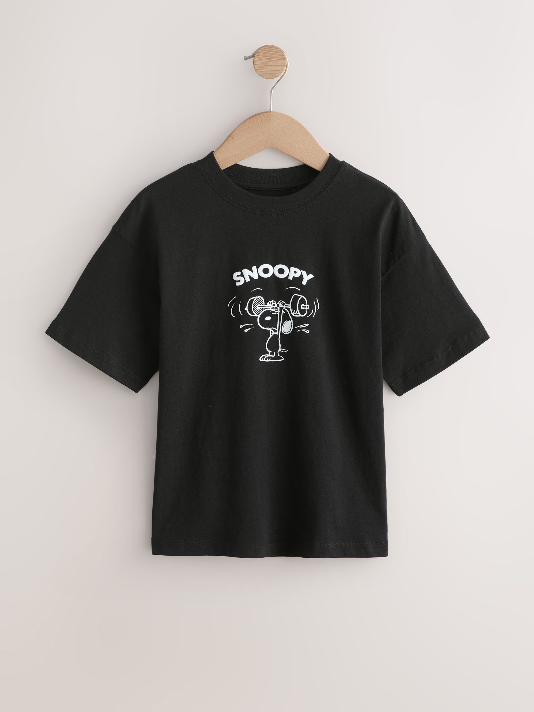 Buy Black Snoopy Short Sleeve T-Shirt (3-16yrs) from the Next UK