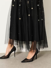 FatFace Neeva Black Beaded Strappy Maxi Dress - Image 7 of 9