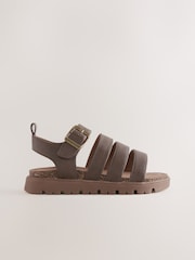 Chocolate Brown Chunky Sandals - Image 2 of 5