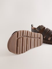 Chocolate Brown Chunky Sandals - Image 3 of 5