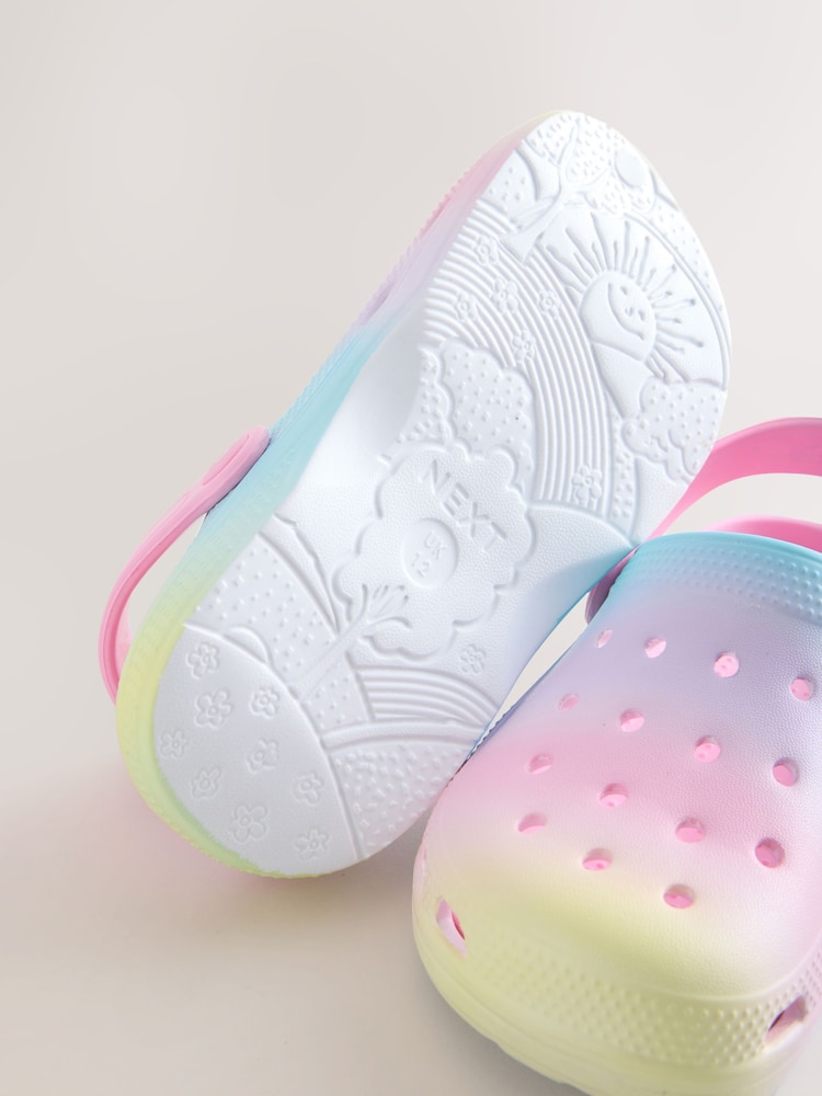 Buy Pastel Rainbow Standard Fit (F) Comfort Clogs from Next USA