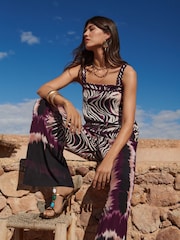 Love & Roses Multi Zebra Print Ric Rac Trim Cami - Image 4 of 4