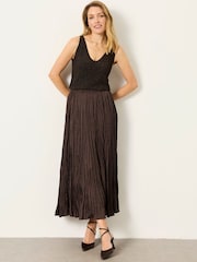 FatFace Evelyn Bronze Metallic Knit Vest Top - Image 4 of 7