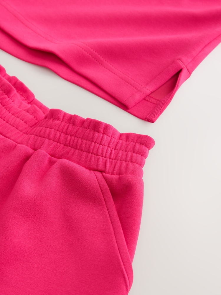 Bright Pink Supersoft T-Shirt and Shorts Set (3-16yrs) - Image 10 of 10