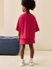Bright Pink Supersoft T-Shirt and Shorts Set (3-16yrs) - Image 4 of 10