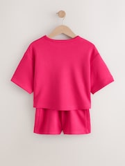 Bright Pink Supersoft T-Shirt and Shorts Set (3-16yrs) - Image 8 of 10