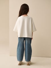 Ecru Supersoft Oversized Boxy T-Shirt (3-16yrs) - Image 2 of 8