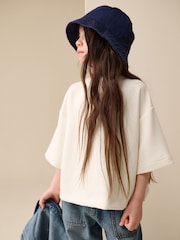 Ecru Supersoft Oversized Boxy T-Shirt (3-16yrs) - Image 3 of 8