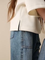 Ecru Supersoft Oversized Boxy T-Shirt (3-16yrs) - Image 4 of 8