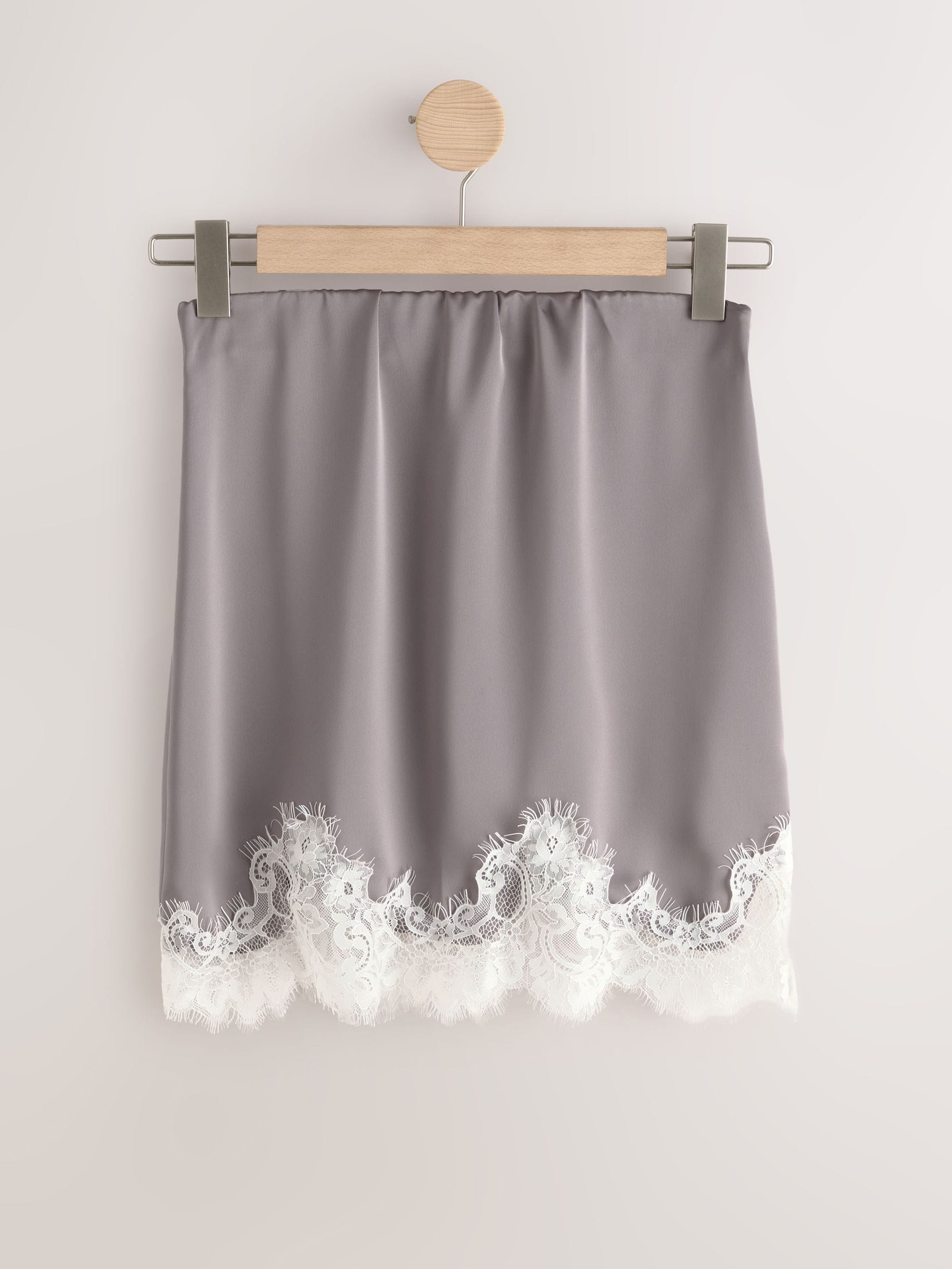 スカート andmary lace mini skirt gray Buy Grey Satin Lace Trim Mini Skirt from Next USA