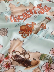 Coca Cola Licensed Map Print Square Lighweight Scarf - Image 8 of 8