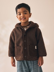 Chocolate Brown Hooded Fleece (3mths-7yrs) - Image 3 of 12