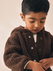 Chocolate Brown Hooded Fleece (3mths-7yrs) - Image 5 of 12