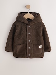 Chocolate Brown Hooded Fleece (3mths-7yrs) - Image 7 of 12